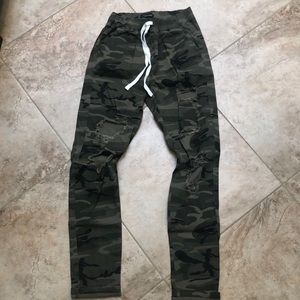 Jeans, army, high wasted, elastic band